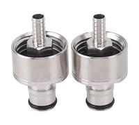 Chiyyak 2PCS Stainless Steel Carbonation Cap Ball Lock CO2 Coupling Cap with Sealing Pad for PET Bottle Beer Soda Home Carbonation