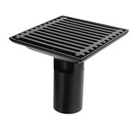 Chiyyak 304 Stainless Steel Shower Drain, Anti-, 10x10x10cm Black, Drainage System, Easy to Install, Bathroom Accessories, Detachable Cover and Grille