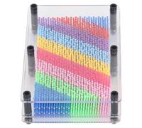 Chiyyak 3D Pin Art Board 3D Pin Art Sensory Toy Classic Desktop Novelty Sculpture Impression Needle Toy for Kids Boys Girls Birthday Gifts Medium (White Base)