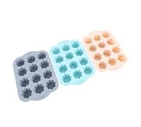 Chiyyak 3PCS Silicone Canele Mold, Nonstick Baking Pan with 12 Cavities for Canele Cupcake Muffin French Pastry
