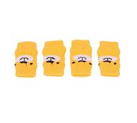 Chiyyak 4pcs Dog Elbow Protector Sleeves Soft Wear-Resistant Pet Joint Protection Socks with Cute Cartoon Bear Pattern for Puppy Elbow Support (S)