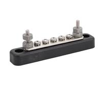 Chiyyak 5 Way Power Distribution Block, Marine Bus Bar with Insulated Connections, ABS Material for Car Boat RV, 100A, 12V 24V