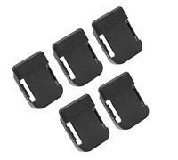 Chiyyak 5Pcs Battery Holder Brackets Secure Locking Belt Mount for 18V 20V 54V 60V Lithium Batteries with ABS+PC Hard Plastic Bracket for Workbench Tool Storage (Black)