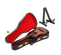 Chiyyak Beautiful Mini Guitar Model, Perfect Polished Linden Wood Guitar Model, Craft for Collection 7.9 Inch