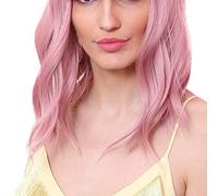 Chiyyak Chippy Bob Synthetic 27 × 17 × 5 LC210-1 Curly Wavy Wig Pastel Short Bob Synthetic Wigs Cosplay Costume for Women