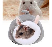 Chiyyak Cotton Warm Pet Hamster Squirrel House, Cute Mini for Small Animals, with One Entrance Design, Ideal and Safe Place for Pets to Sleep, Play, with Festivals (Baby gray)