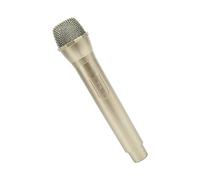 Chiyyak Fake Microphone with Highly Simulated Design for Stage Performances, Kids Speeches, Photography Props, Parties, Etc. Prop Microphone, Plastic Material, Approx. 2.5x23.5x4.9cm (Gold)