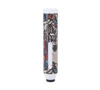 Chiyyak Handheld Car Ashtray, Portable Mini Cigarette Ashtray with Adsorption Network and No Pop Cover, for Home Smoking Area and Car Use (Skeleton Shaped)