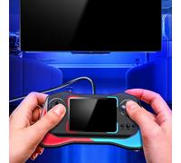 Chiyyak Handheld Game Console with 500 Classic Games, Upgraded 3.5in Screen, Rechargeable Battery, Durable ABS Material, Safe Toy, Kids Adults Gift Mini Electronic Toy (Red with Blue)