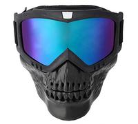 Chiyyak Mask Glasses Unique Skull Head Design Skisport Motorcycle Racing Goggles for Stylish Riders