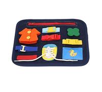 Chiyyak Montessori Busy Board Basic Skills Learn to Dress Hands On Ability Hand Eye Coordination Toddler Travel Toys for Kids