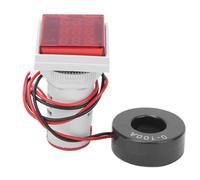 Chiyyak Multifunction Digital Meter, Square 3 Digit Display AC Voltage Current Frequency Tester, with Easy Carry Design, for Single Phase AC 60V to 500V (Red)