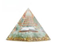 Chiyyak Orgonite Pyramid Crystal Energy Generator 6cm Stone Copper Handmade Pyramid Decor for Positive Energy Meditation