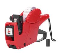 Chiyyak Price Labeling Machine, 8 Marking Digits Portable Manual Tag Device with Currency Symbols, for Store Warehouse Factory Retailer Clothing (Red)