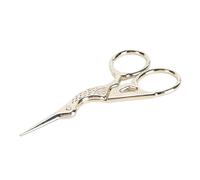 Chiyyak Professional Fabric Scissors, Stainless Steel Ergonomic Handles for Left Right Handers, with PU Leather Protector for Crafting Sewing Embroidery Scrapbooking (Golden Crane)