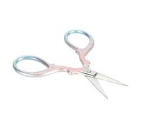 Chiyyak Professional Fabric Scissors, Stainless Steel Ergonomic Handles for Left Right Handers, with PU Leather Protector for Crafting Sewing Embroidery Scrapbooking (Pinkish)