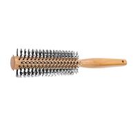Chiyyak Round Brush Wooden Round Hair Brush Curling Roller Comb with Anti Static Handle for Men Women Salon Home Use Reduces Frizz Smoothing Hair Prevents Breakage (S)