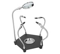 Chiyyak Soldering Holder, Optical Lens 3X Magnification with Matte Metal Base Plate and 360 Adjustable Arm, for Watch Repair Circuit Board Machining Jewelry Appraisal