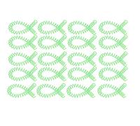 Chiyyak Spiral Binding Coils, 20Pcs ABS Plastic Spiral Binding Spines with Strong Adhesion Wear, for Stationery Work Office School Supplies (Green)