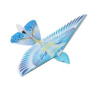 Chiyyak Stable Structure RC Flying Bird, LED Light Night Flight, Fun Indoor Outdoor Bionic Flapping Wings Bird for Kids (Blue)
