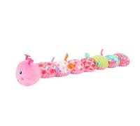 Chiyyak Teething Comfort Plush Toy, Multifunctional Height Measurement Cuddle Toy for Babies 0-1 Years Old, Crafted from Plush Fabric, Designed as a Charming Caterpillar (Rosy)