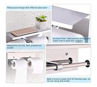 Chiyyak Toilet Paper Holder for Wall Mounting, Stainless Steel SUS 304, Double Paper Toilet Installation, 29 X 12 X 12, Wall Mounting, Double Roller Holder Made of Stainless Steel Pupil 304,