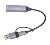 Chiyyak Video Card 4K 30Hz Input 1080P 60Hz Output USB 2.0 HD to USB C with 15m Cable No External Power Plug and Play for Camera Laptop Smartphone Streaming Recording