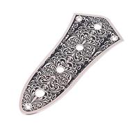 Chiyyak Volume Control Plate Replacement Part for Jazz Bass Guitars Silver Black