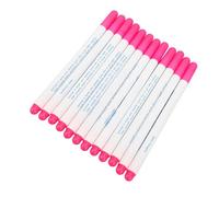Chiyyak Water Soluble Pen, 12PCS Disappearing Ink Marking Pen Multifunctional for Fabric Embroidery Craft, with Skip Free Fine Line (Red)