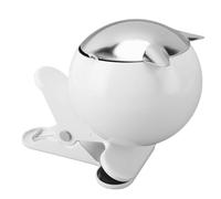 Chiyyak Windproof Tray, Premium Iron Material with One Touch Lever for Emptying Ashes, Decorative Cigar Ashtray with Lid for Bar Cafe KTV Office Indoor Outdoor (White)
