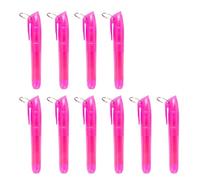 CHIZISX 10Pcs Colorful Highlighter with Metal Round Keyring Obliqued Tip Marker Pen Quick Dry for Scrapbooking Calendar Journal