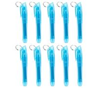 CHIZISX 10Pcs Colorful Highlighter with Metal Round Keyring Obliqued Tip Marker Pen Quick Dry for Scrapbooking Calendar Journal