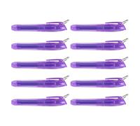 CHIZISX 10Pcs Colorful Highlighter with Metal Round Keyring Obliqued Tip Marker Pen Quick Dry for Scrapbooking Calendar Journal