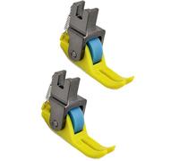 CHIZISX 2Pcs Flat Car Roller Presser Foot For Household Sewing Machine Replaceable Sewing Pressers Feet For Shirt Curtains Roller Presser Foot