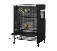 CHIZISX 63x28x75 Inches Outdoor Waterproof Bird Cage Cover 600D Oxford Fabric with Adjustable Front for Quiet Sleep. Outdoor Pet Cover