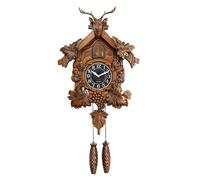 CHIZISX And Aluminum Construction Wall Clock with Deer Head Shape and Hourly Chimes From 6am to 9pm Quick Install Indoor Accessories