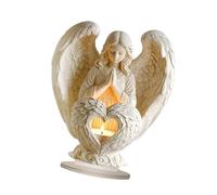 CHIZISX Christmas Praying Angelic With Heart Pattern Craft In 2D Acrylic Symbolizing Hope And Encouragement Gift Tabletop Ornament Miniature Angel Blessing Gift