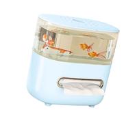 CHIZISX Creative 2 in 1 Fish Tanks Tissue Box Designs with Aquarium Feature for Home Decors Multifunctional Use Easy Cleaning Drain Hole Included for Various Rooms Multifunctional