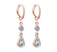 CHIZISX Elegant Dangle Earrings Adornment with Zirconia Drops for Women for Formal Occasions and Daily Wear