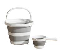 CHIZISX Foldable Water & Bucket Set High-Strength PP Space-Saving Design For Kitchen Camping Outdoor Car Washing Space Efficient Kitchen Water Scoops