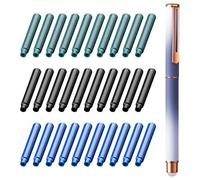 CHIZISX Fountain Pen with 30 Refills 0.38mm Tip Erasable Twist to Refill Inks Absorber for Student Artist Handwriting Drawing