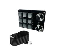 CHIZISX High Efficiency Programmable Macro Keyboards 9/10/12/15Key Mechanical Gaming Keypad For Multimedia And Industrial Use Mechanical Gaming Keypad