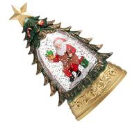 CHIZISX LED Snow Nightlight With Swirling Snowflakes & Warm Glow Perfect Holiday Decoration For Home Snow Globes