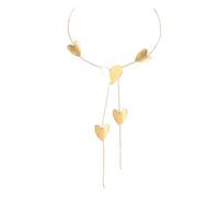 CHIZISX Long Necklace Large Round/Heart Pendant Neck Chain for Women Simple and Elegant Designing Temperament Jewelry