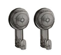 CHIZISX Pack of 2 Bathroom Towel Hook with Strong Suction Cup Wall Mounted Clothes Hangers Heavy Duty Cup for Home Heavy Duty