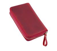 CHIZISX Permanent Cattlehide Pen Storage Bag Highlighting Natural Wild Horse Texture for Learners Specialists Natural Patina Leather Writing Materials Bag