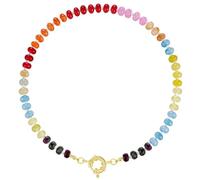 CHIZISX Rainbow Bead Necklace Elegant Neckwear Daily Wear Charm Necklace Party Dating Accessories Suitable For Any Occasion Stone Bead
