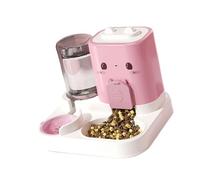 CHIZISX Smart Auto Catling Feeder with Water Bowl Integrated Spill-Proof Design Timer for Small Spaces Double Bowl Cats Feeders