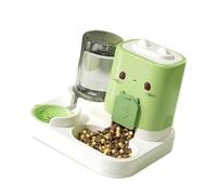 CHIZISX Smart Auto Catling Feeder with Water Bowl Integrated Spill-Proof Design Timer for Small Spaces Double Bowl Cats Feeders