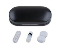 CHIZISX Stylish Double Compartment Glasses Case Travel Contacts Lens Storage Box with Remover Kits Eyeglass Holder Practical Travel Contacts Lens Holder